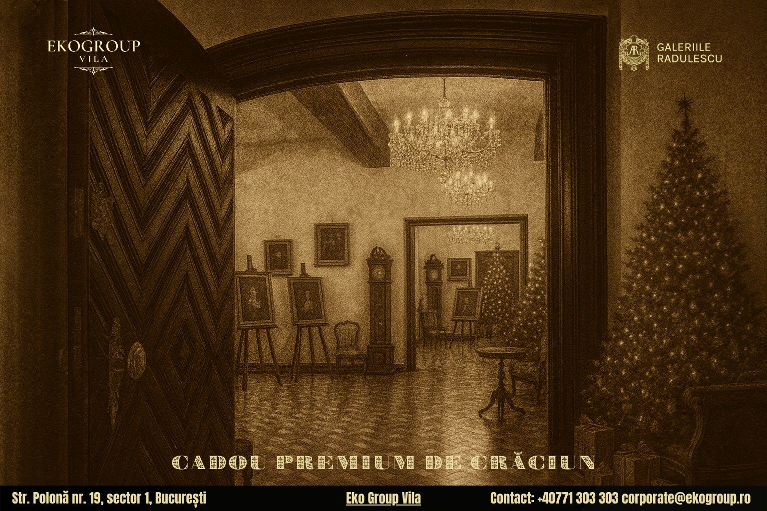 Un cadou de Crăciun cu suflet cultural: acces la expoziția „Crăciunul anilor ’30” de la Eko Group Vila